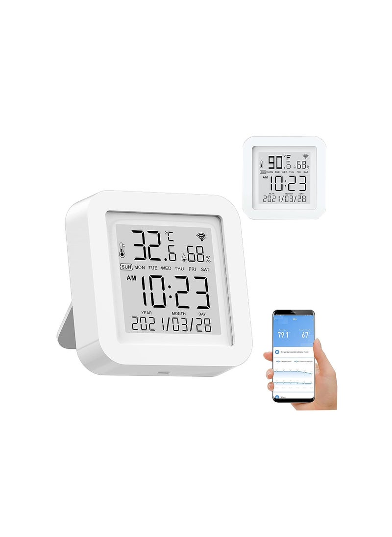 KASTWAVE - WiFi Temperature Humidity Monitor, Wireless Temperature Humidity Sensor with APP Alert, Digital Thermometer Hygrometer for Home Pet Garage Wine Cellar Greenhouse - Image 1