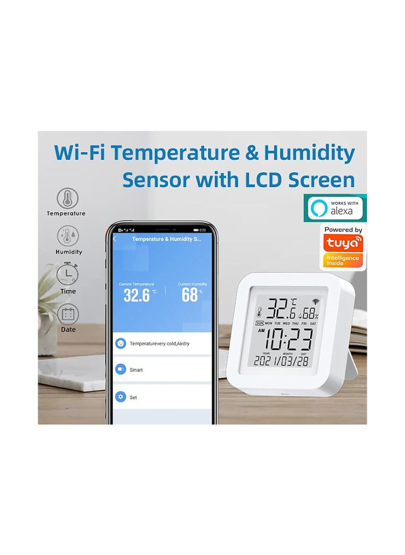 KASTWAVE - WiFi Temperature Humidity Monitor, Wireless Temperature Humidity Sensor with APP Alert, Digital Thermometer Hygrometer for Home Pet Garage Wine Cellar Greenhouse - Image 1