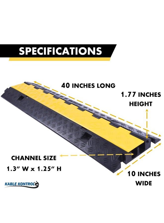 Kable Kontrol Heavy Duty Rubber Cable Protector (2CHANNEL) - Image 3