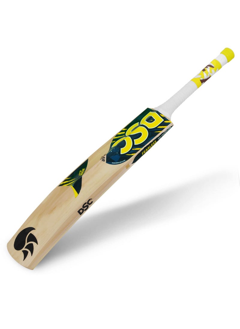 DSC - Roar Blast Cricket Bat | Material: Kashmir Willow | For All Round | Weight: 750 - 800gm | Cross Weave Tape on Edges | For Leather Ball | High Sweet Spot - Image 1