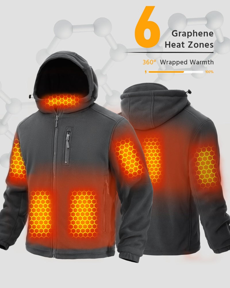Wulcea Men Heated Graphene Fleece Jackets 12v Battery Pack Included Best Birthday Christmas Gift Ideas Boyfriend Husband Who Have Everything Unique Top Nice Gifts Cool Useful - Image 4