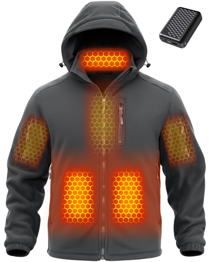 Wulcea Men Heated Graphene Fleece Jackets 12v Battery Pack Included Best Birthday Christmas Gift Ideas Boyfriend Husband Who Have Everything Unique Top Nice Gifts Cool Useful - Image 1