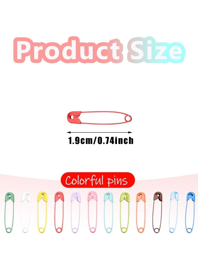 120Pieces Safety Pin 19mm Colored Safety Pin Metal Safety Pins Bulk Sewing Pins - Image 2