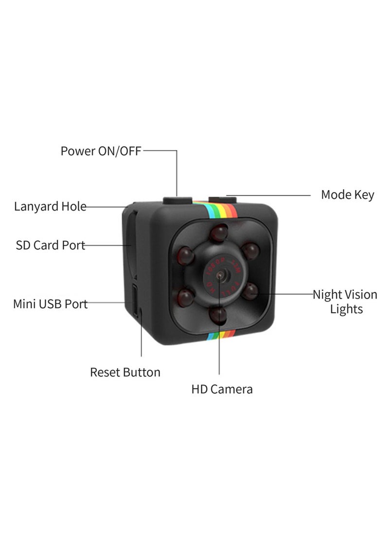 Generic - Mini HD Sports DV Camera Portable with Motion Detection Wide Angle for Home and Office Support 32GB(Max.) TF Card - Image 1