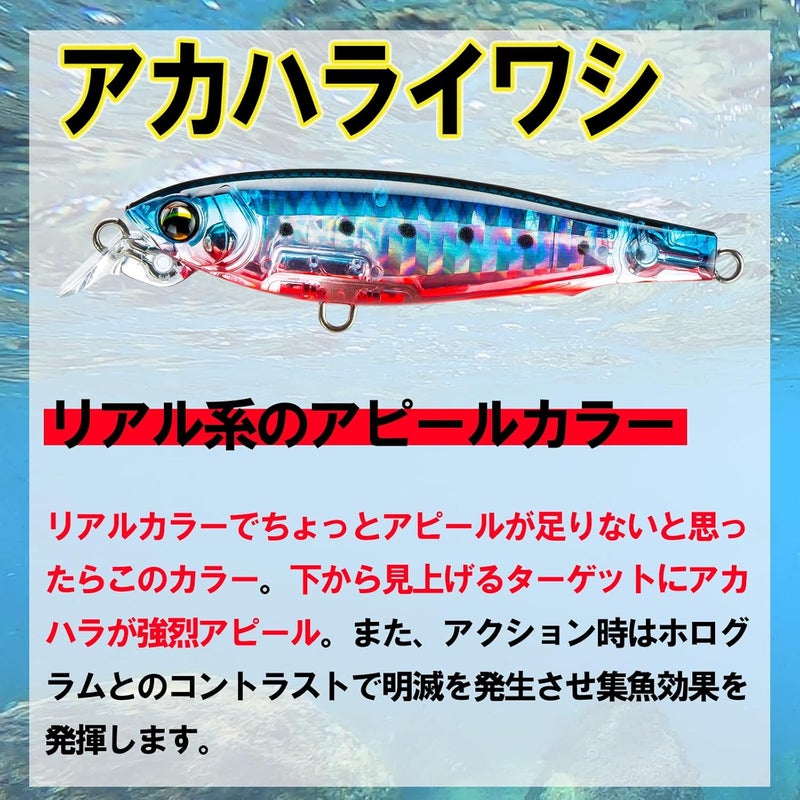 DUEL Fixed Minnow Lure, 2.8 inches (70 mm), Sinking - L-Blue - Image 5