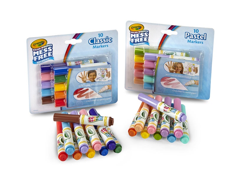 Crayola Color Wonder Markers, Mess Free Coloring, Classic & Pastel Colors (20 Count) (2 Pack ) - Image 3