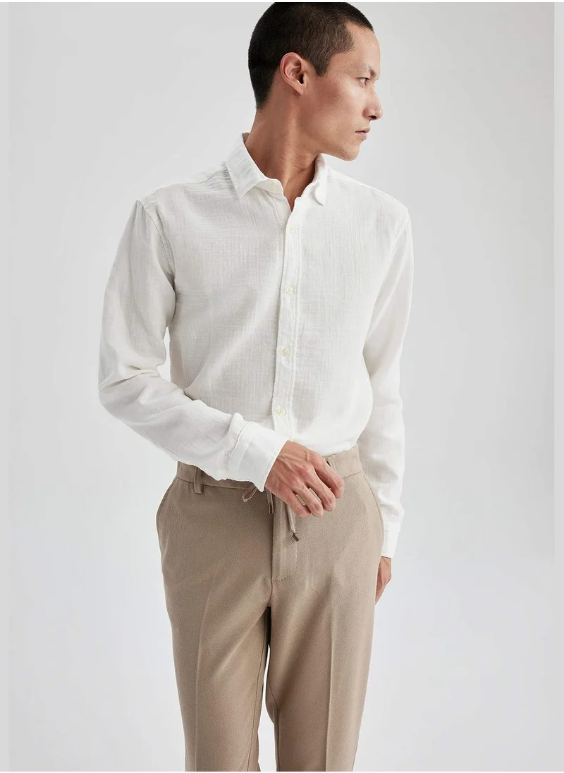 ديفاكتو Modern Fit Long Sleeve Shirt