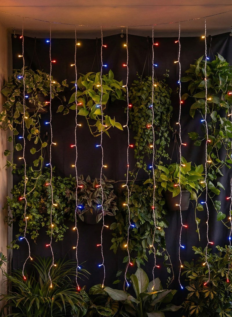 ZAYO LED Curtain Lights, Decorative Fairy Curtain Lights for Window, Wedding, Party, Festival Decoration, Indoor Hanging String Lights, Ambient Lighting  Multicolour 3 X 2 Meter - Image 3