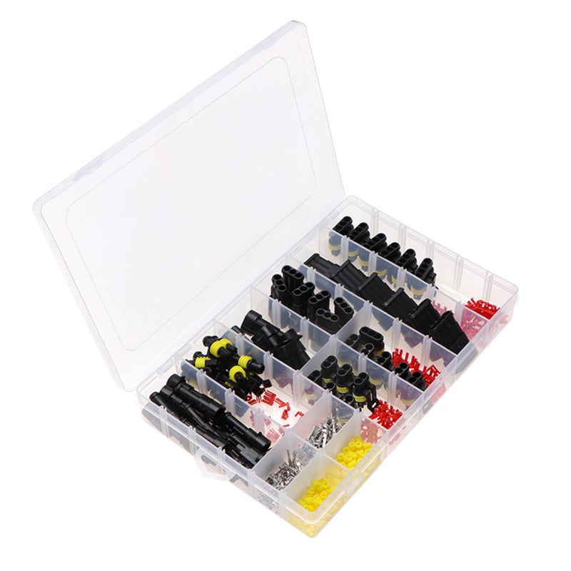 Waterproof Connector: Type 2, Secure Reliable Connection, Superb Plastic Waterproof Design - 408 Pcs 1/2/3/4 Pin Terminals, Male Female Silicone Seal, Electric Cable Kit for Automotive Motorcycle Truc - Image 4