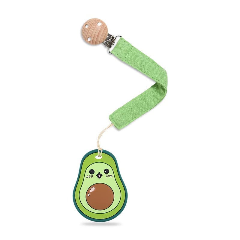 Baby Food Grade Silicone Teether Toy with Pacifier Clip HolderTeething Pain Relief Toys Gift Set for 3 Months Boys and GirlsFreezer SafeBPA Free Bubble Tea