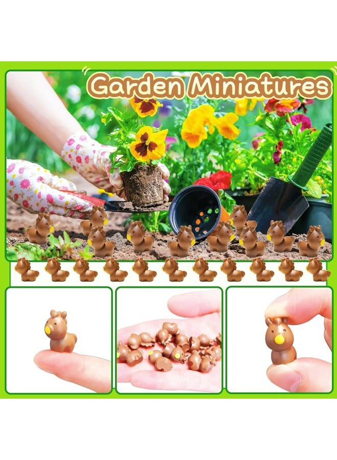EVDERS 50Pcs Mini Horse Figurines Resin Horse Foal Figures Miniature Animals Figurines Mini Resin Horses Miniature Ornaments Decoration for Fairy Garden Accessories Micro Landscape Terrarium - Image 5