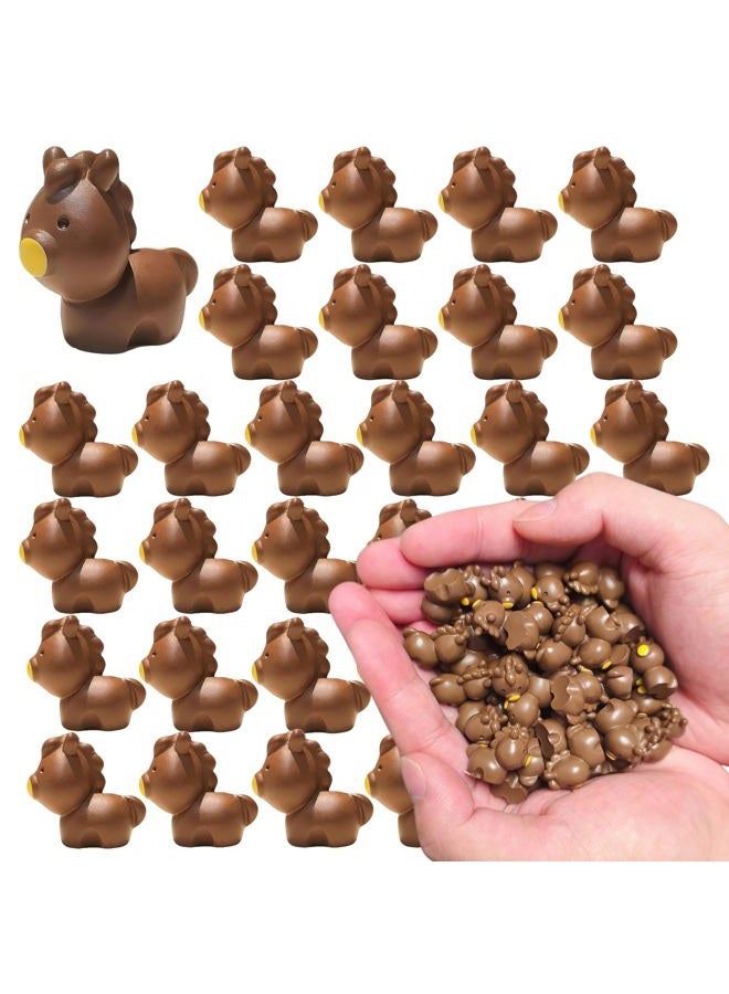 EVDERS 50Pcs Mini Horse Figurines Resin Horse Foal Figures Miniature Animals Figurines Mini Resin Horses Miniature Ornaments Decoration for Fairy Garden Accessories Micro Landscape Terrarium - Image 1