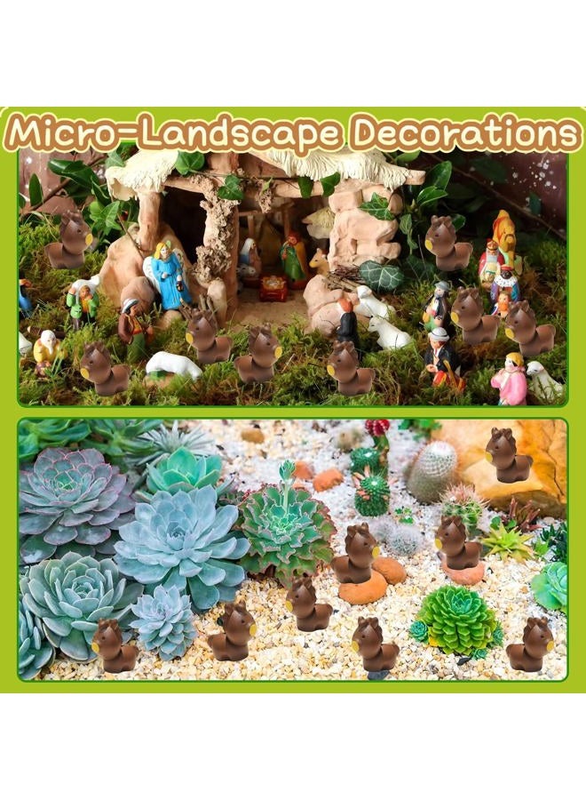 EVDERS 50Pcs Mini Horse Figurines Resin Horse Foal Figures Miniature Animals Figurines Mini Resin Horses Miniature Ornaments Decoration for Fairy Garden Accessories Micro Landscape Terrarium - Image 3