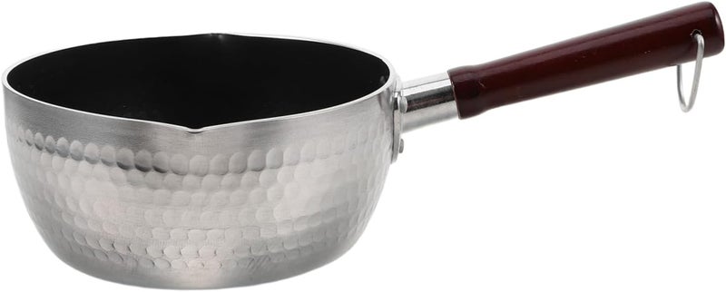LABRIMP Space-saving Japanese Style Noodle Pot Wooden Handle Nonstick Milk Pan for Cooking - Image 1
