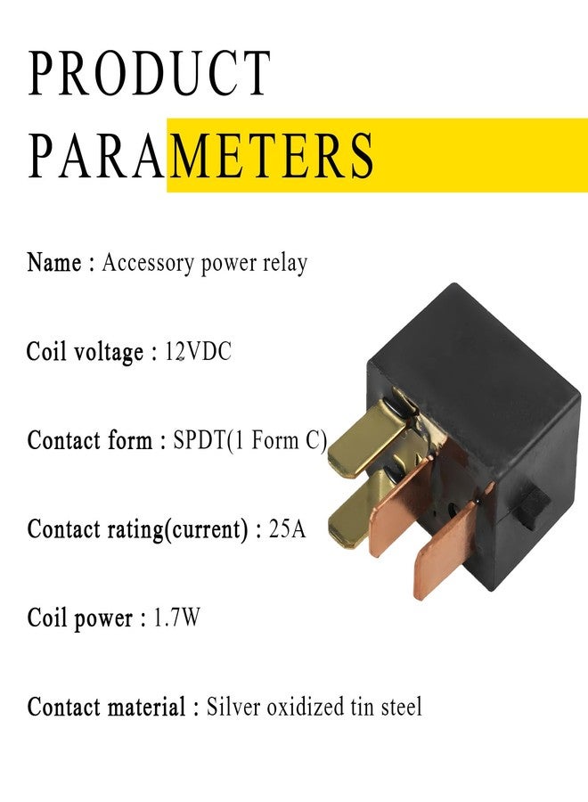 KVAEY 2 PCS Car AC Relay, G8HL-H71 4 Pin Multiple Use Power Relay Assembly Fan Relay, Automotive Starter Relay Compatible with Accord, Element, Civic, CR-Z, CR-V, Car Accessories - Image 3