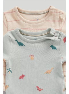 mothercare 2 Pack My First Dinosaur Bodysuits  - Image 2