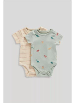 mothercare 2 Pack My First Dinosaur Bodysuits  - Image 1