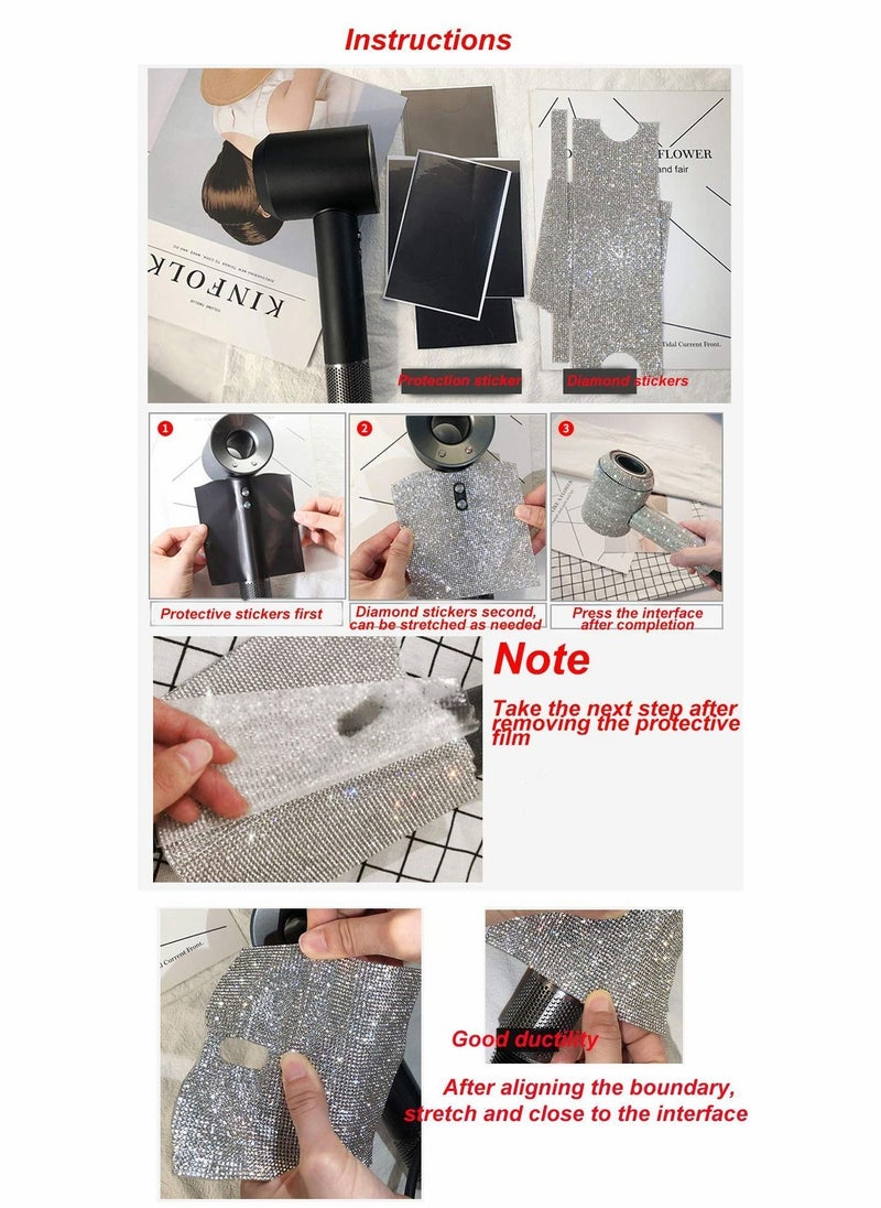 Y&D Bright Diamond Sticker Decals for Dyson Supersonic Hair Dryer HD01 HD03  - Image 5