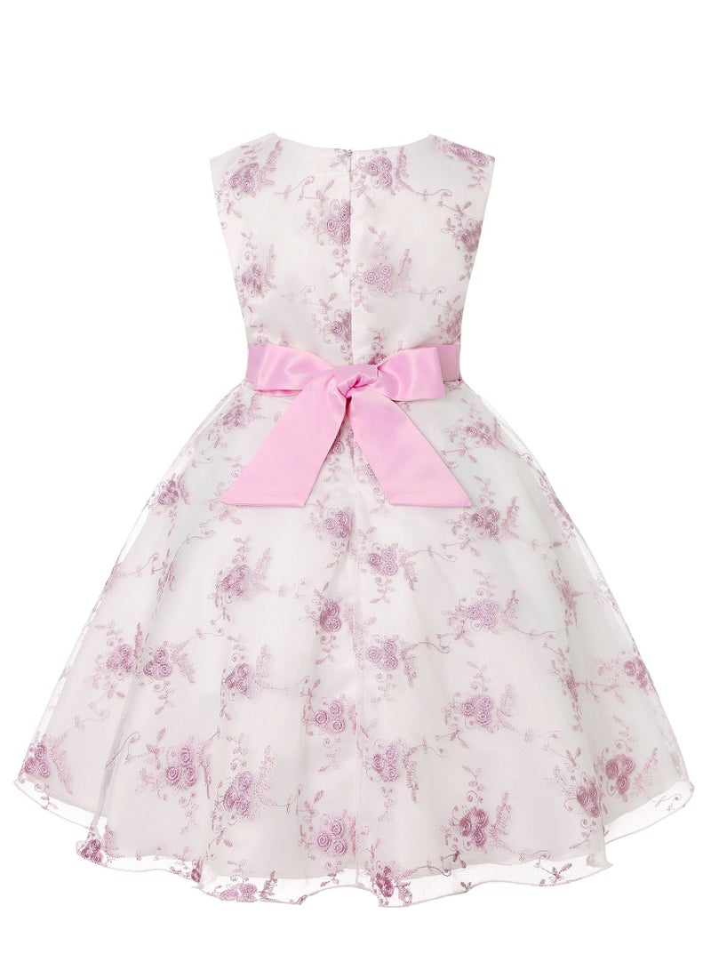 Loquat Girls Fashion Cute Princess Dress Pink - Image 2