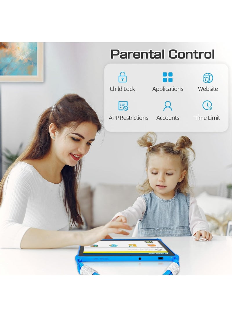 10 inch WiFi Kids Tablet, Android 13 Tablet for Kids,  Toddler Tablet with Shockproof Case, Parental Control, 6000mAh, 2GB RAM, 64GB ROM, HD IPS Touch Screen, Dual Camera , Google Play, YouTube(Blue)