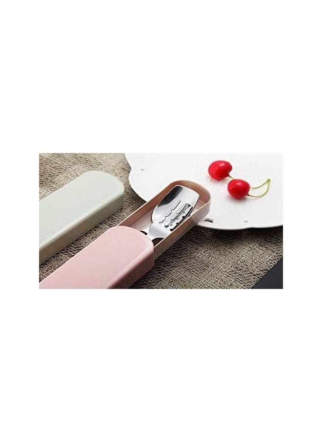 vesus - Set Children Stainless Steel Flatware Set Kids Dinner Utensils Toddler Portable Dinneware Set Cutlery Set For Kid With Spoon Fork And Travel Case - Image 1