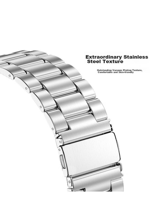 Mssm Compatible سوار Apple Watch، سوار معدني من الفولاذ المقاوم للصدأ لأجهزة Ultra/S10/9/8/7/SE ، لون سيلفر سري، 41/40/38 مم - Image 4