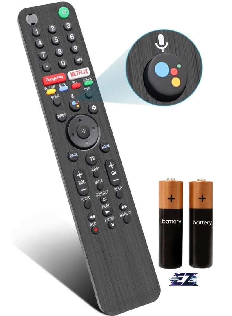 جهاز التحكم عن بُعد العالمي PopZa RMF-TX500U بتقنية البلوتوث لجهاز تلفاز سوني أندرويد 4K Ultra HD LED إنترنت KD XBR UHD LED 43 48 49 55 65 75 85 77 85 98 بوصة مع بطارية - Image 1