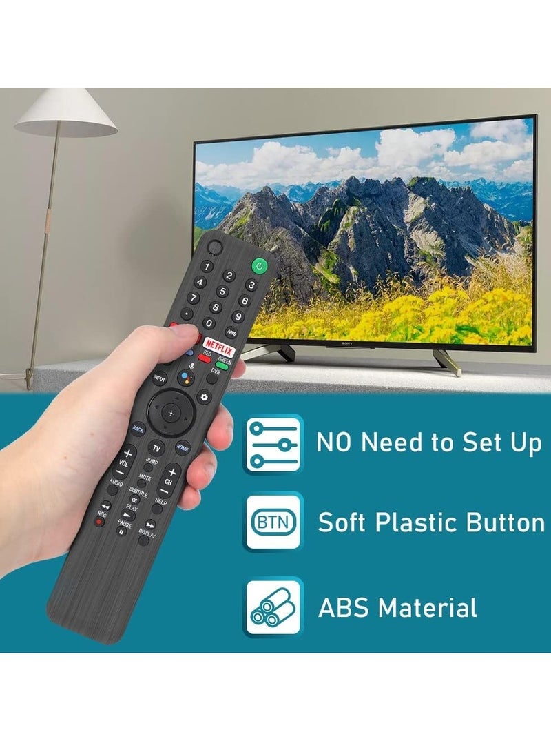 جهاز التحكم عن بُعد العالمي PopZa RMF-TX500U بتقنية البلوتوث لجهاز تلفاز سوني أندرويد 4K Ultra HD LED إنترنت KD XBR UHD LED 43 48 49 55 65 75 85 77 85 98 بوصة مع بطارية - Image 4