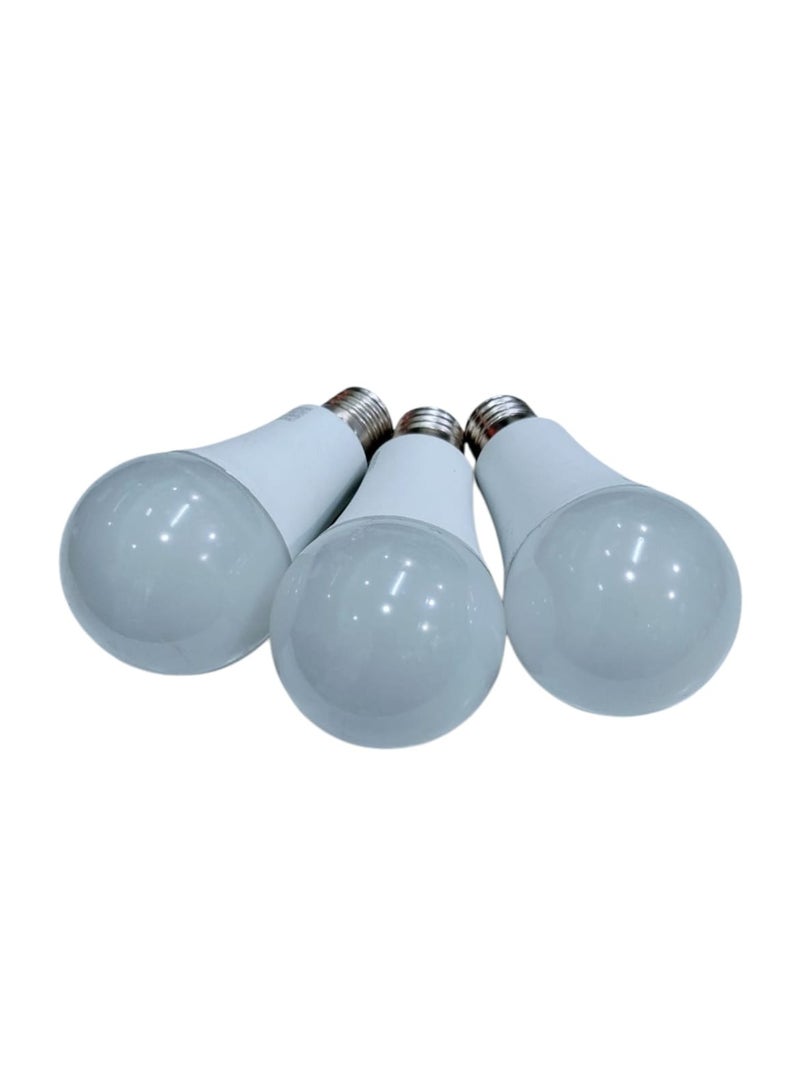 3 * 12W High Luminance Globe LED Bulbs - Available in White or Yellow - Energy Saving - Image 3