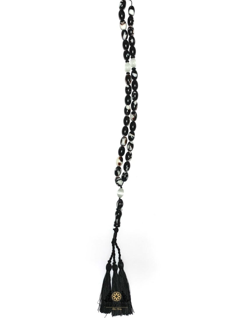 Miracle Empire Prayer Beads 33 White Natural Cat Eye And Sandalus - Image 2