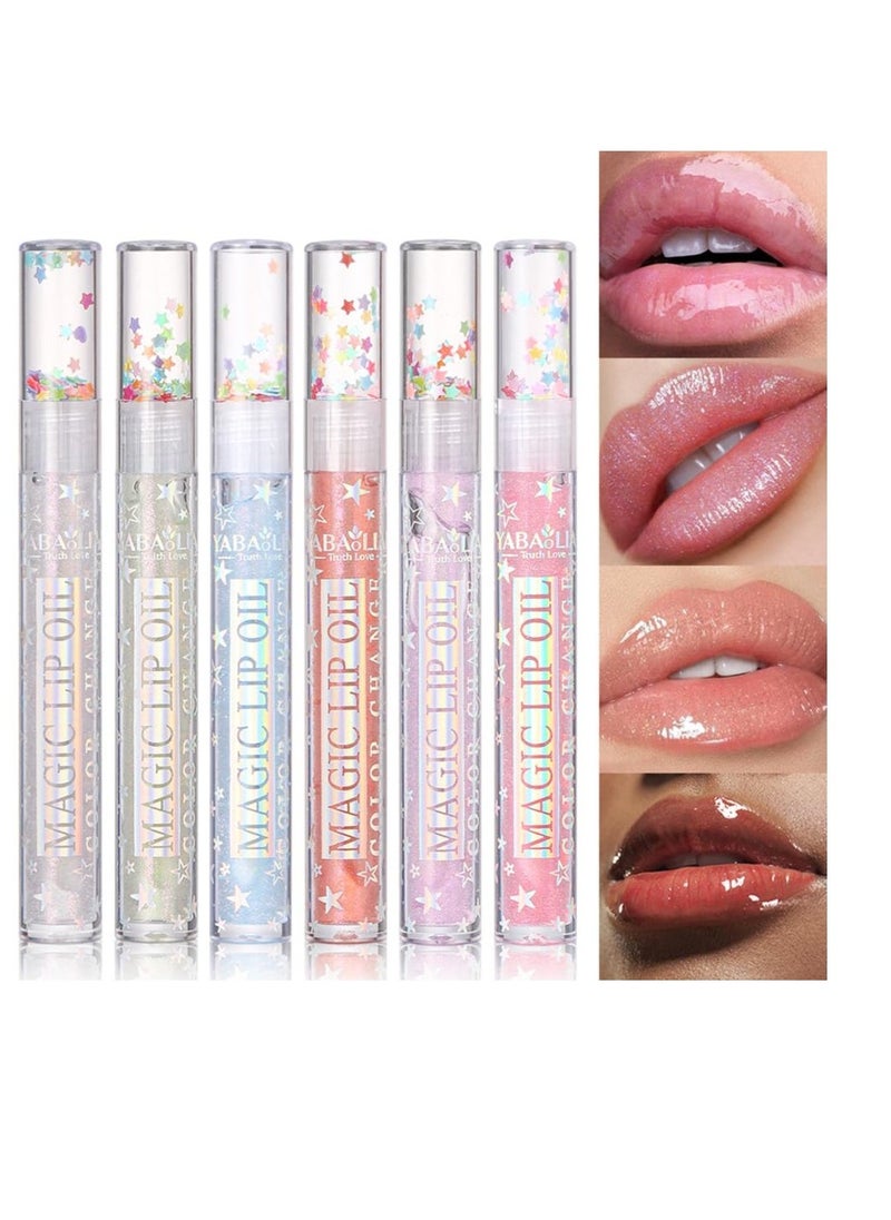 Generic Shimmery Glitter Lip Gloss 6 Colors Liquid Lipstick Set Plumping Lip Oil | Syrupy gloss | Long Lasting | Moisturizing| High Shine | Lip Glow Set (6 Colors/Set)  - Image 1