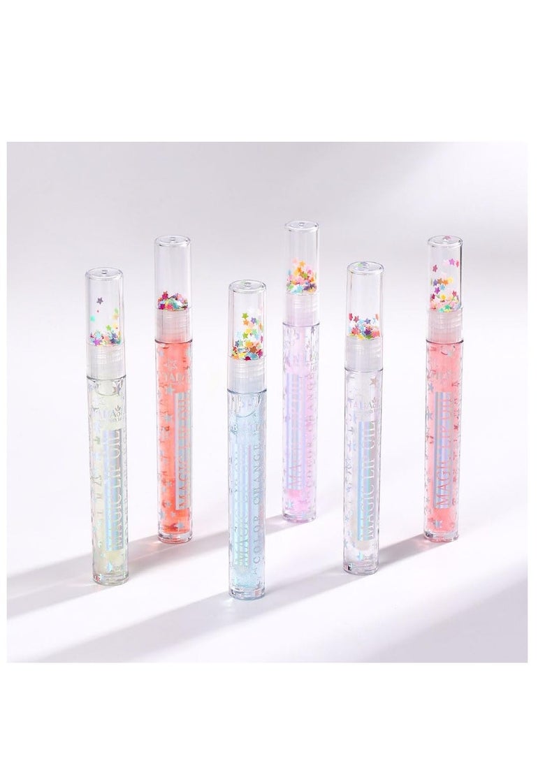 Generic Shimmery Glitter Lip Gloss 6 Colors Liquid Lipstick Set Plumping Lip Oil | Syrupy gloss | Long Lasting | Moisturizing| High Shine | Lip Glow Set (6 Colors/Set)  - Image 5