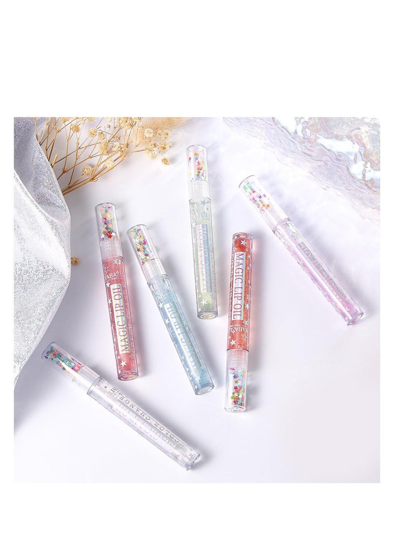 Generic Shimmery Glitter Lip Gloss 6 Colors Liquid Lipstick Set Plumping Lip Oil | Syrupy gloss | Long Lasting | Moisturizing| High Shine | Lip Glow Set (6 Colors/Set)  - Image 4