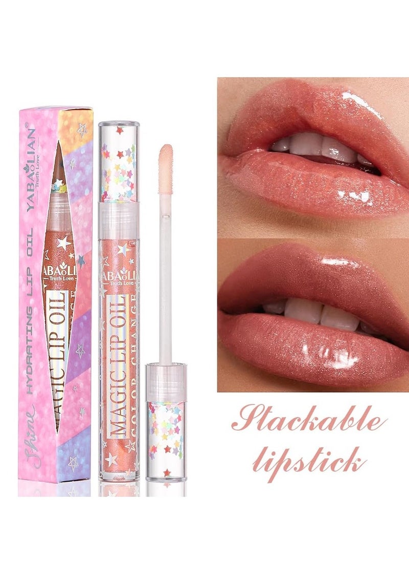 Generic Shimmery Glitter Lip Gloss 6 Colors Liquid Lipstick Set Plumping Lip Oil | Syrupy gloss | Long Lasting | Moisturizing| High Shine | Lip Glow Set (6 Colors/Set)  - Image 3