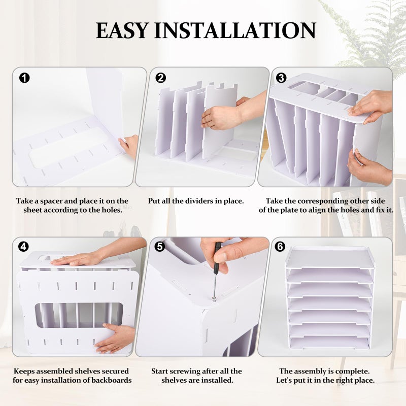 CELSOL Vinyl Roll Holder, Countertop Cabinet Vinyl Roll Storage Organizer, Holds Over 60 Vinyl Rolls, Dust-Reduced, Stable and Durable, Superior Protection, Ideal for Craft Room Organization - Image 4