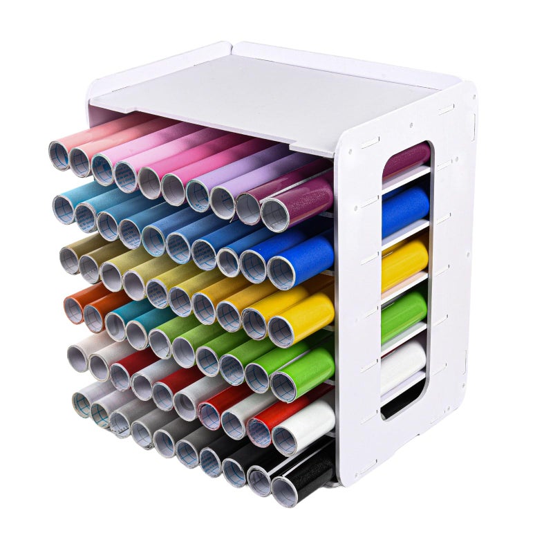 CELSOL Vinyl Roll Holder, Countertop Cabinet Vinyl Roll Storage Organizer, Holds Over 60 Vinyl Rolls, Dust-Reduced, Stable and Durable, Superior Protection, Ideal for Craft Room Organization - Image 1