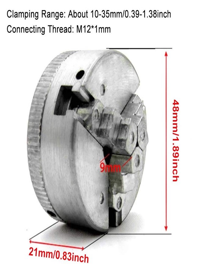 CfoPiryx Z011 3-Jaw Lathe Chuck, 10-35mm Zinc Alloy Mini Self-Centering Wood Turning Chuck With Connecting Rod for Mini Lathe, Power Accessories - Image 5