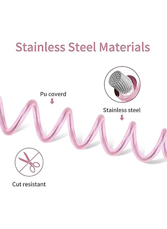 جونيس حلقة معصم مضادة للضياع، سلسلة امان للاطفال الصغار مع قفل مفاتيح، زمام معصم امان للاطفال الصغار والرضع والاطفال بطول 8.4 قدم، لون زهري (احمر)، من بوبلليم - Image 4