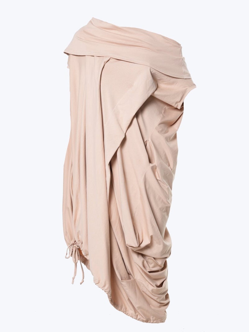 Metamorphoza Oversize Cotton Kaftan Dress In Beige - Image 1