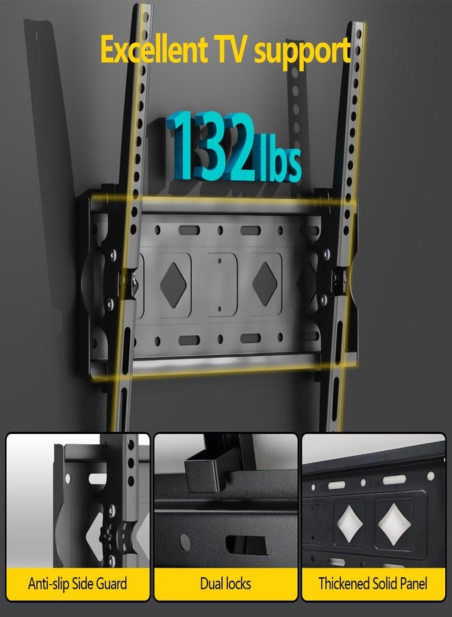 Demiwise Universal Tilting TV Wall Mount for 26-65 inch LED LCD PDP Screen TV, Supports Up to 132 lbs and VESA 400x400mm, Adjustable Tilt, Space-Saving Low Profile Design - Image 3