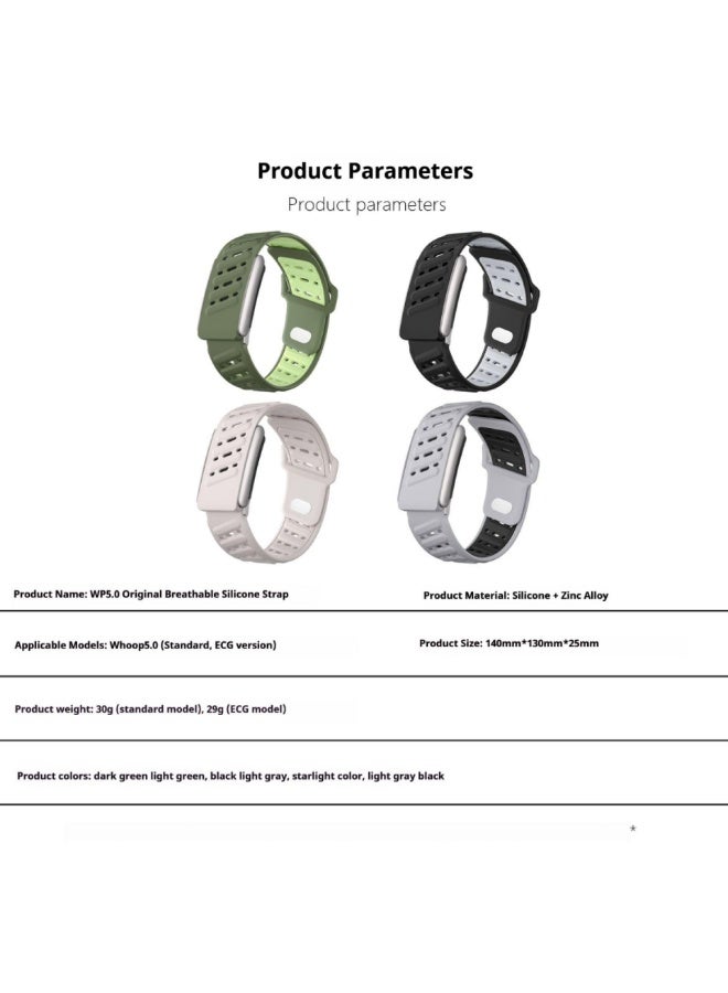 RinGinG Rugged Comfort Silicone Wristband Compatible with WHOOP 5, MG Band – Waterproof and Sweatproof, for Men and Women with Metal Frame Connector - Image 4