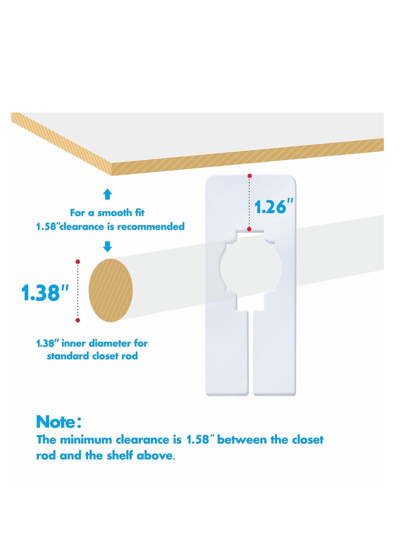 SYOSI 24 Pack 1, Wardrobe partition Board White Rectangular Clothing Hanger Dividers with a Bonus Marker, Writable & Reusable for Sorting Clothes Size, Color  - Image 2