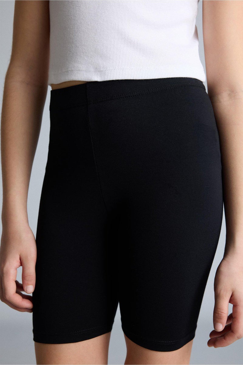 DeFacto Black Girl Girl Biker Short Leggings Casual - Image 4