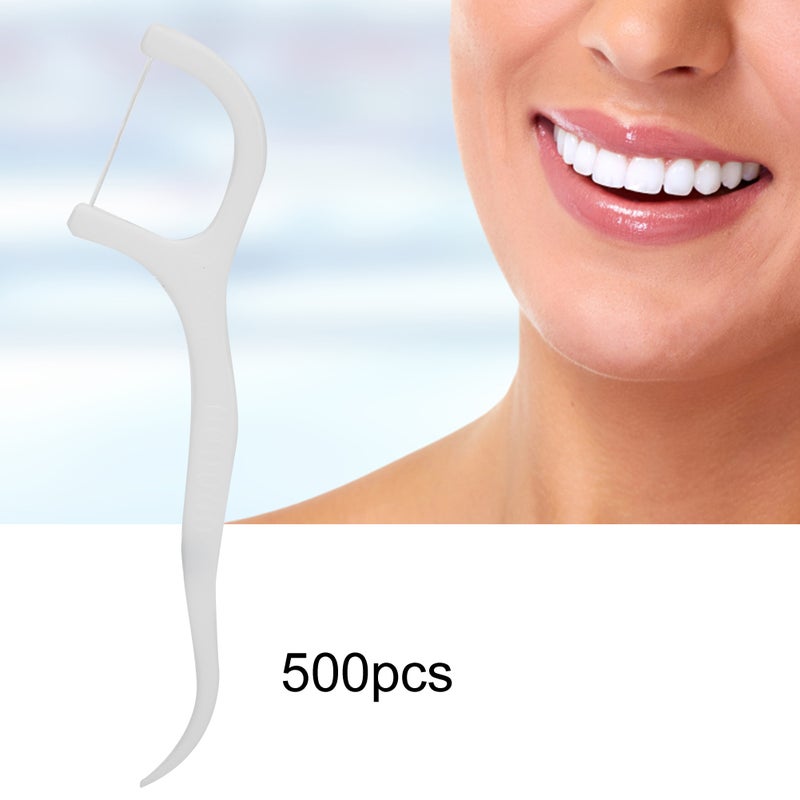 500pcs Disposable Dental Floss Stick Teeth Stain Removal Floss Oral Care Tool - Image 5