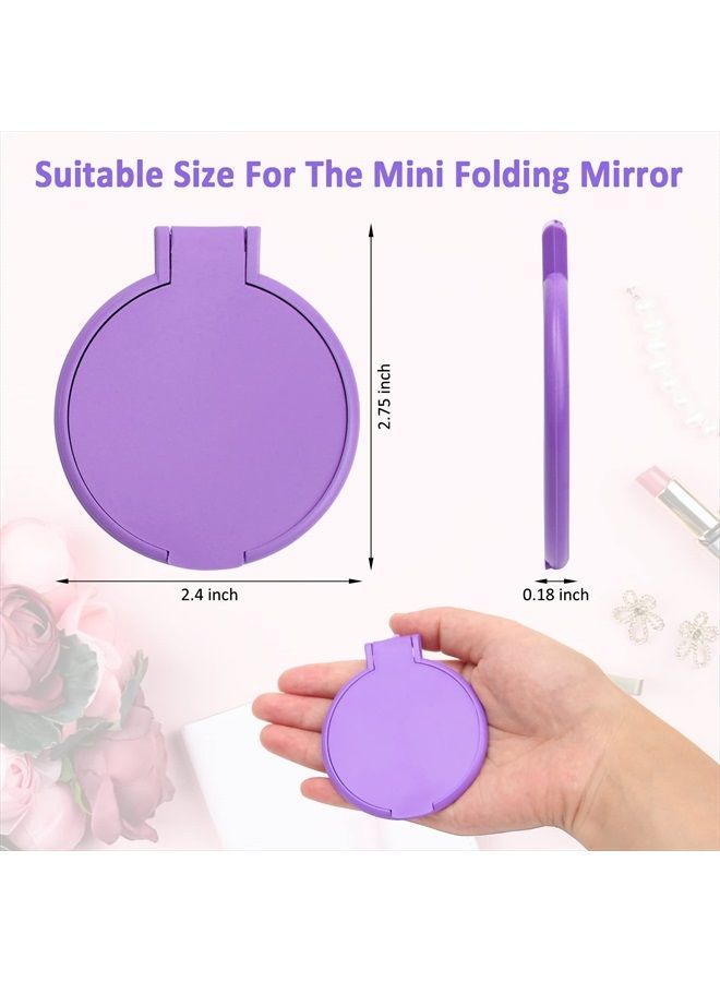 Windspeed 12 Pcs Mini Folding Mirror Round Compact, 2.4 in Small Portable Travel Makeup Mirror Compact Mirror Bulk Round Makeup Mirror for Women Girls Travel Daily Use - Image 2