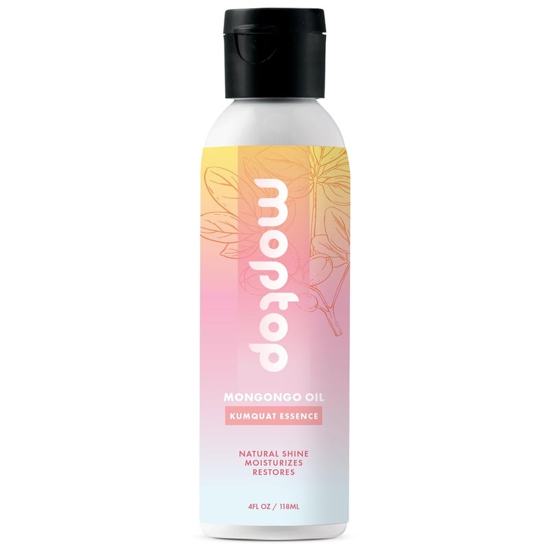 MopTop Mongongo Oil, Reduces Frizz, Remedies Flaky & Crunchy Hair, Soothes Dry Scalp, Hydrates, Nourishes, Finishing Elixir, Paraben Free (Kumquat Essence, 4oz)