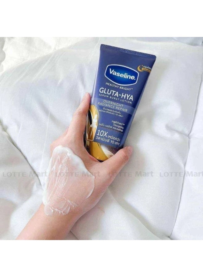 فازلين جلوتا-هيا لإشراقة ليلية، سيروم في لوشن، معزز بالببتيد الأميني 200 مل - Image 4