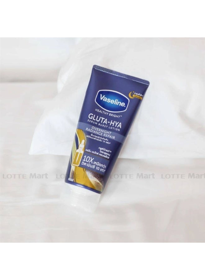 فازلين جلوتا-هيا لإشراقة ليلية، سيروم في لوشن، معزز بالببتيد الأميني 200 مل - Image 2