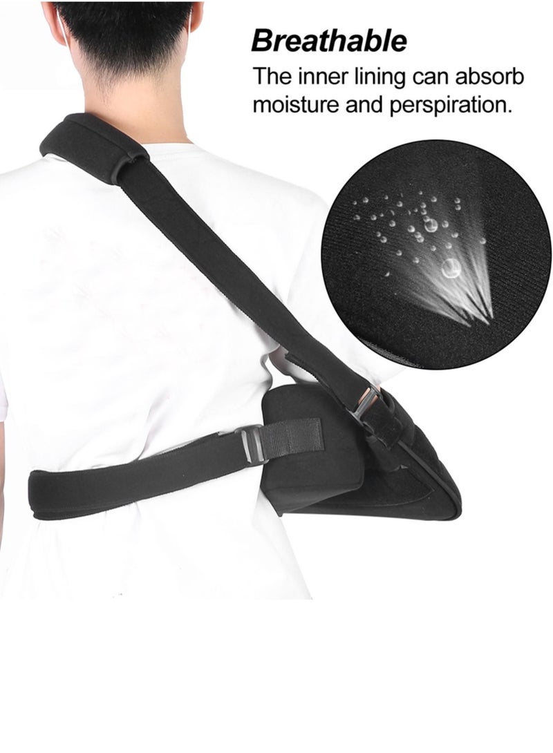 Beauenty Shoulder Abduction Sling Support Strap Shoulder Immobilizer Brace for Arm Injury Black - Image 2