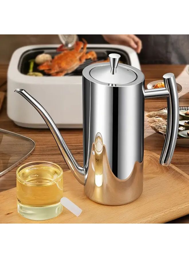 304 Stainless Steel 1000ml Leakproof Oil Pot Kitchen Seasoning Container - Image 1